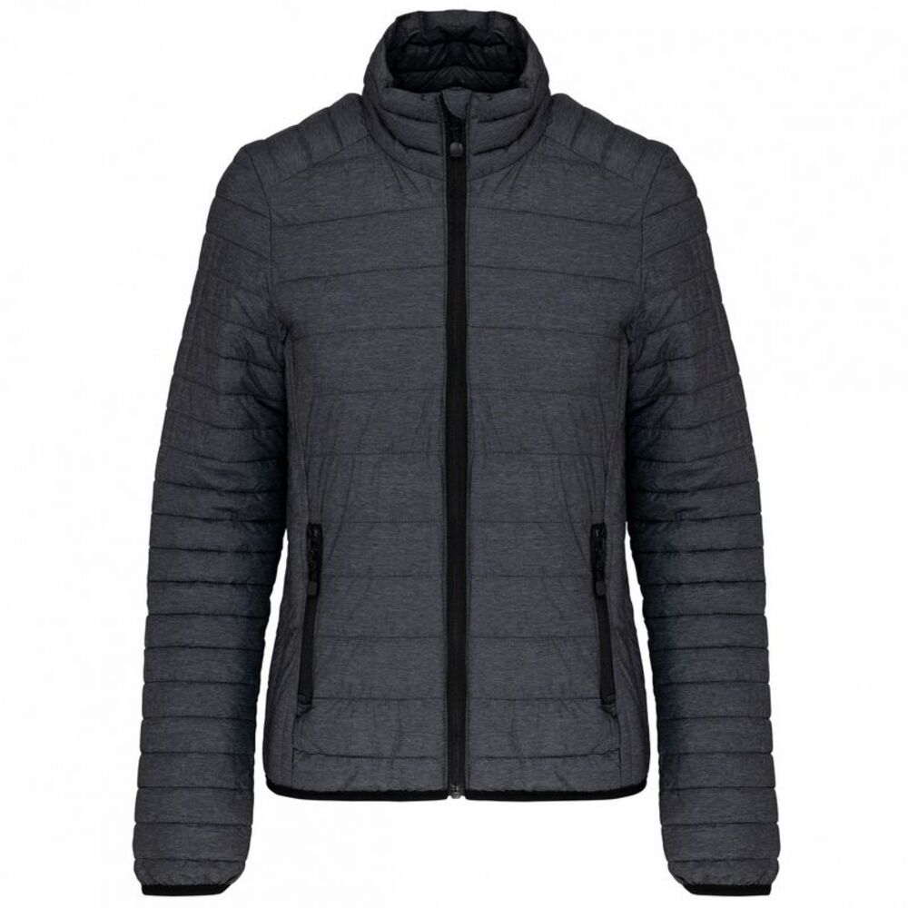 Kariban Womens/Ladies Lightweight Padded Jacket / Dark Grey Marl